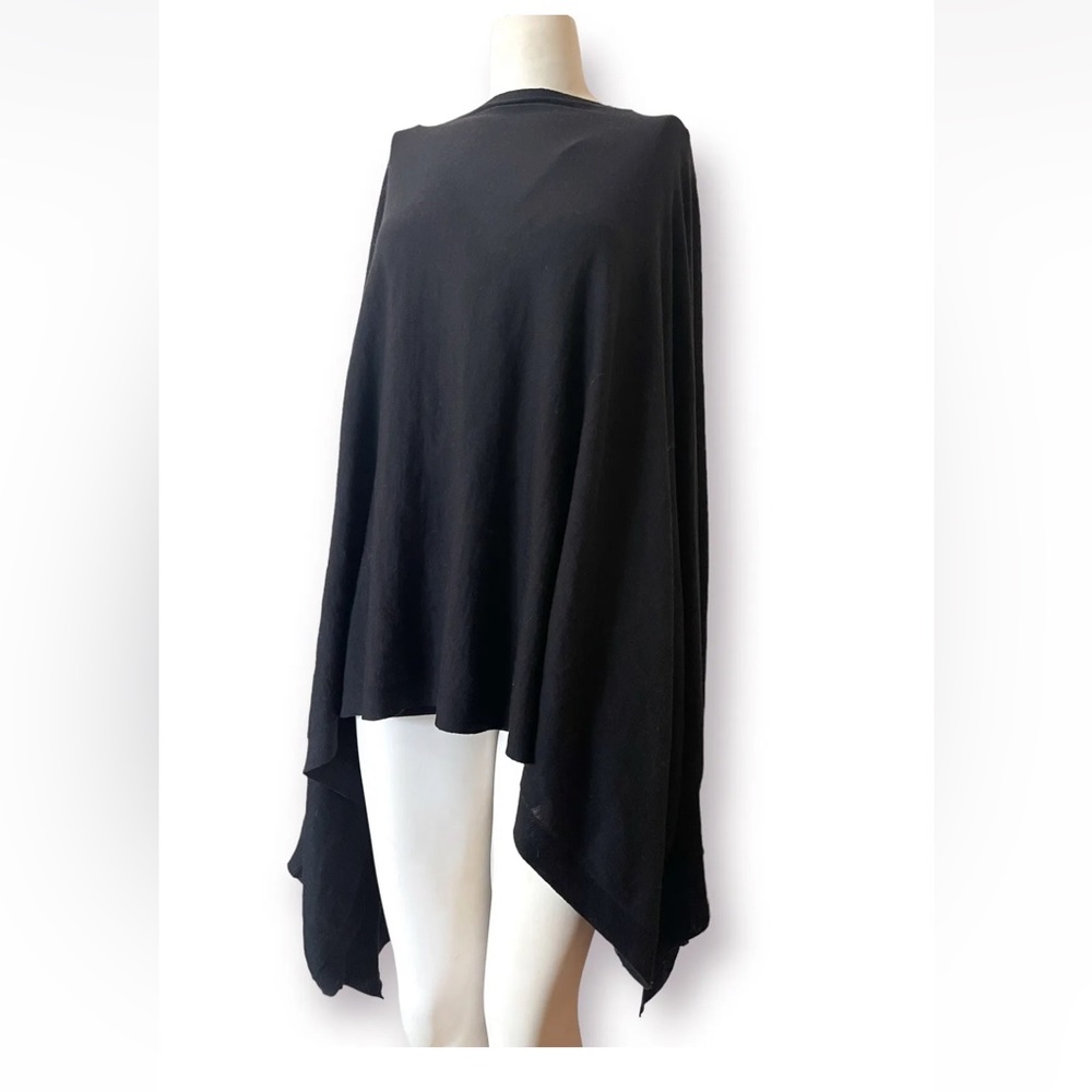 Rick Owen Blue Knit Distressed Sweater Poncho Vicious    S/14 XS